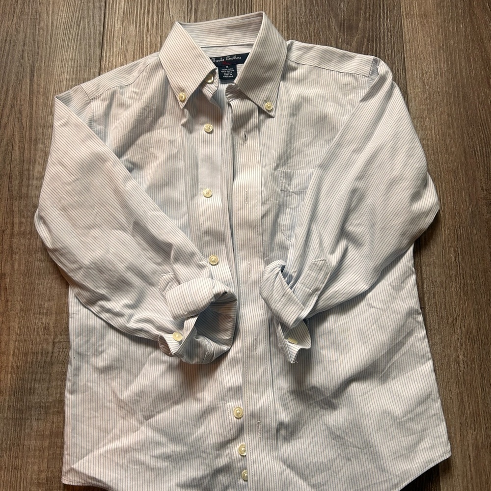 Brooks Brothers Classic Blue Striped Boy’s Shirt